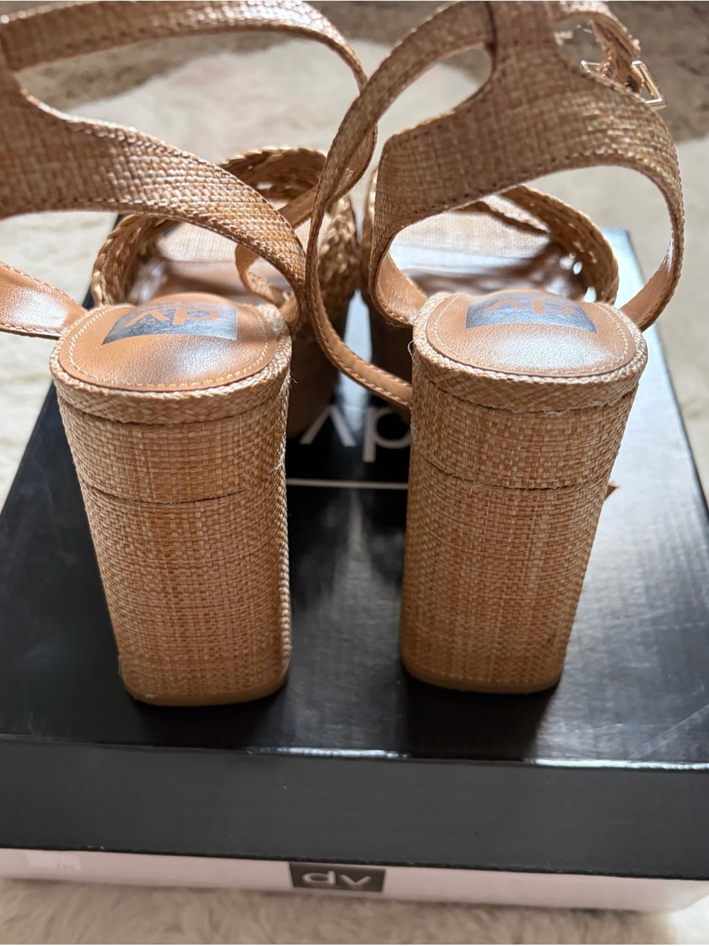 Dolce Vita Tan Braided Platform Wedge Sandals size7 4 1/4 hell and 1.5 plataform - Picture 7 of 10